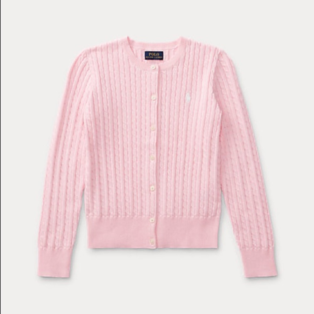 Polo Ralph Lauren Mini-Cable Cotton Cardigan (BIG GIRL)